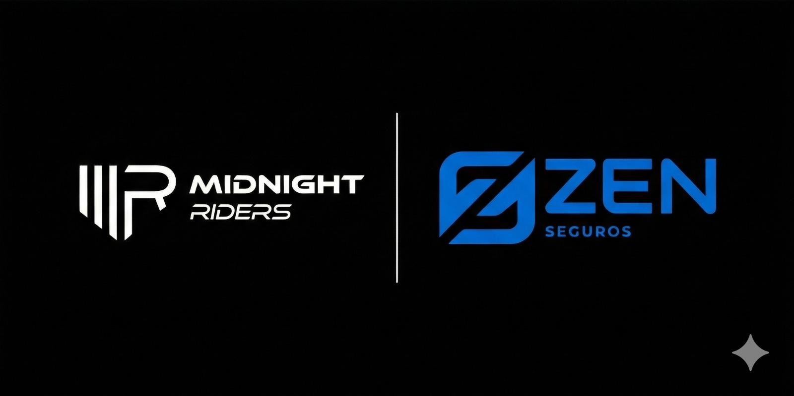 Logos Midnight Riders e Zen Seguros